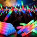 pelreame 105 Pack LED Light Up Foam Wands, 3 Modes Colorful Flashing Cheering Sticks, Bulk Party Decorations for Christmas, Concert, Sports Game, Birthday, Wedding, Halloween Festival Supplies