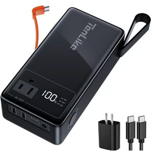 Froura 27000mAh Portable Power Station, 99.9Wh Portable Power Bank with AC Outlet, 110V 80W Rated 120W Peak, In/Out 60W Type-C Large Lithium Battery for Laptop, Home Backup Outdoor Emergency, Black