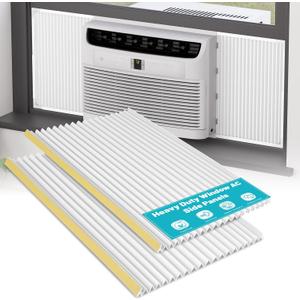 Window AC Side Panels, 17" H 19.25" W Extra Wide Side Panel for Window AC Unit, Good Sealing Replacement Kit for Air Conditioner Window Screen, Suitable for 5,000-14,000 btu, 2 Pack, White