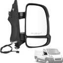 Door Mirror Right Passenger Side Replacement For Ram ProMaster 1500 2500 3500 2014-2022, Replace CH1321376 5VE98JXWAA, Black 8PINS