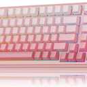 MechLands Aula F99 96% Wireless Gaming Keyboard, 8000mAh Battery | Creamy Gasket Mechanical Keyboard, BT/2.4GHz/USB-C, Hot-Swappable, Linear Switch, Programmable RGB, Win/Mac (Pink Gradient)