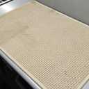 LEKEEPGO Door Mat 24"x47", Non-Slip Door Mat Indoor Entrance, Rubber Backing Front Indoor Door Mats Washable Absorbent Low-Profile Doomat Entryway Entry Resist Dirt Inside Door Mats, Khaki