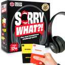 Sorry What Game - Uncensored Lip Reading Party Games for Adults - Based On The Headphone Challenge TikTok Trend - 2+ Players 40,000 Funny Phrase Combos - Adult Games for Game Night (Ages 17+)