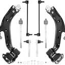 8pcs Front Lower Control Arms w/Ball Joint Compatible with CR-V 2015-2016 Suspension Kit Tie Rods Stabilizer Sway Bars K622943 K622942