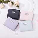 Sunwel Fashion Cute Zipper Wallets Kawaii Cat Wallet Small Kitten Credit Card Change ID Window for Women Girls (BLACK)