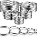 YHYZ Split Key ring Assorted, 5 Sizes (1/2 inch, 3/4 inch,1 inch, 1.25 inch, 1.38 inch), for Dog Pet Collar DIY Tag Jewelry