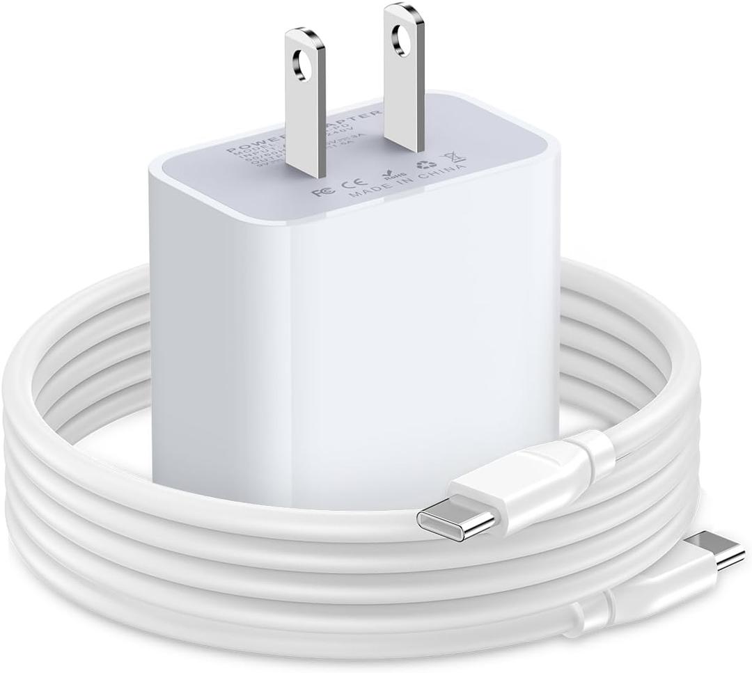 20W USB C Fast Samsung Charger Block 6FT Android Phone Cord for Samsung Galaxy A17 A16 5G A54 A14 A15 S25 A03s S24 S23 A23 S21FE S22 Ultra A13 A53 A32 A52 S20,Wall Plug Box,Type C to C Charging Cable