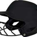 Champro HXE Fastpitch Softball Matte Batting Helmet, Medium, Black
