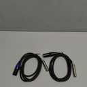 2 Pack 1/4 to XLR Cable,Balanced 1/4" Female to XLR Male Stereo Audio Adapter,XLR Male to TS/TRS Quarter inch Connector Converter Interconnect Cable - 5Ft(1.5M)