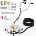 EVEAGE 16.5" Pressure Washer Surface Cleaner with Water Recovery System, Indoor Outdoor Power Washer Surface Cleaner for Garage, Driveway, Patios, Decks, Sidewalks