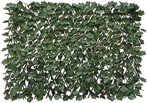 Expandable Fence Privacy Screen for Balcony Patio Outdoor,Decorative Faux Ivy Fencing Panel,Artificial Hedges (1,Ivy)