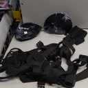 Lilosy Sexy Strappy Crisscross Cutout Underwire Garter Belt Lingerie Set Rave Outfits (Medium, Black)