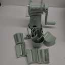 5 in 1 Rotary Cheese Grater Vegetable Slicer - Drum Mandoline Chopper for Kitchen, Easy to Clean with Storage Container (Green)