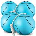 Shappy Tetherball Soft Tether Balls and Rope Set Game Replacement Tetherball Set Rubber Tether Ball Equipment for Kids Adults Indoor Outdoor Playground Yard Backyard Play(Sky Blue)