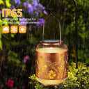 Solar Lanterns Outdoor Waterproof, Birthdays Gifts for Women Mom and Grandma, Metal Hanging Lanterns Hummingbird Decor Garden Decorative Solar LED Light for Yard, Patio, Lawn, Porch, Backyard