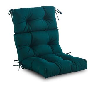 Outdoor/Indoor High Back Chair Cushion, Waterproof All-Weather Stuffed High Rebound Foam Adirondack Seat Cushion, Dark Green