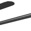 Under Cabinet Paper Towel Holder for Kitchen, Upgraded Heavy Duty Double Pole Design,  Adhesive & Screws, Self-Adhesive Bar Rack for Kitchen Towel, Stainless Steel, Black