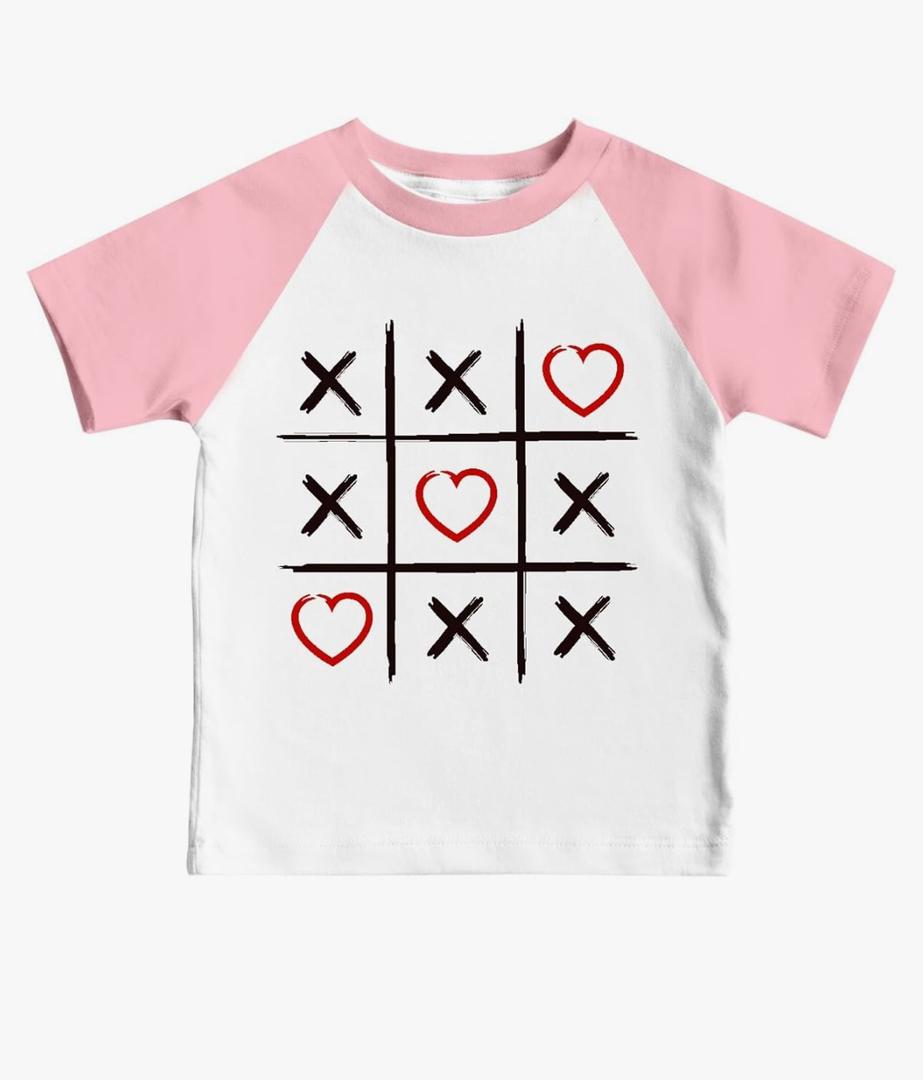 SUWATOIN Kids Valentine Shirt Boys Girls 2T-5T Toddler Valentines Day T-Shirt Tee Love Heart Gift, 120-4T