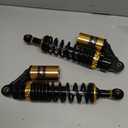 GZYF 12.6 inch 320mm Universal Motorcycle Rear Air Shock Absorbers Adjustable Go Kart Suspension for HONDA for Suzuki for Kawasaki for Yamaha ATV Go Kart Quad Dirt Sport Bikes Black & Gold