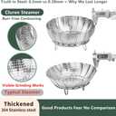 Steamer Basket for Cooking 304 Stainless Steel Entirely Thickened, Collapsible Steamer Insert for Pots, Fits Instant Pot/Skillets (5.5'' To 9.5'')