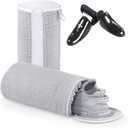 Teletrogy Shoe Laundry Bags for Washing Machine, Reusable Laundry Shoe Bag for Washer and Dryer, Fluffy Fibers 360 Wrap Around Cleaning, Adjustable Protective Shoe Trees - Home Dorm Travel, Gray