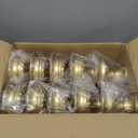 Nuptio Pcs of 10 Mini Sized Metal Urn Planter Elegant Wedding Centerpieces Vase for Wedding Party Decoration, 12.6cm/4.96" Tall Trumpet Vase Flower Holder for Anniversary Ceremony (Gold)