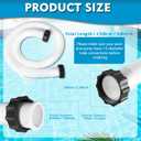 2 Pcs Pool Hoses for Above Ground Pools 1 1/2 Inch Diameter 59" Long Pool Pump Hose Replacement Filter Pump Hose Accessories