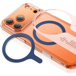 ESR for MagSafe Sticker, MagSafe Ring, 2 Pack Metal Ring for Phone case, Universal Wireless Charger Conversion Kit for iPhone 17/16/16e/15/14/13/12/11, Galaxy S24/S23/S22, Google, Dark Blue