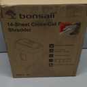 Bonsaii 14-Sheet Paper Shredder for Home Office Use, 10-Minute Cross Cut Shredder with 5.5 Gallons Bin, P-4 High Security Heavy Duty Office Shredder Shred CD/Credit Card (Dark Black)