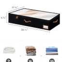 StorageWorks Extra Large Under Bed Storage Containers with Handles and Label Holder, 2 Pack Ultra-thick Fabric Underbed Bins, Closet Organizer for Clothes, Blankets, Sweater