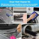 2 x XANGNIER 5 Pack Dryer Vent Cleaner Kit,Flexible Dryer Lint Brush Vent Cleaner,Dryer Lint Trap Cleaning Tool,Laundry Room Essentials Lint Remover Accessories,Household Cleaning Tools