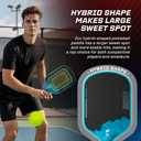 Raw Carbon Pickleball Paddles Set of 2/4, T700 Carbon Fiber Rackets with 16MM Honeycomb Polymer Core, 4 Balls and 1 Portable Carry Bag, USAPA Approved Pickleball Set for Men, Women (2 Red & Blue)