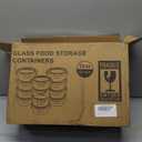 GULFLIN 12 Pack Small Glass Food Storage Containers with Lids Airtight, 13oz Leak-Proof Meal Prep Containers Set, Freezer to Microwave Safe, Dishwasher Safe