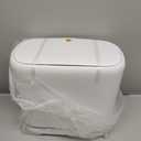 Bathroom Trash Can with Lid, Vacuum Adsorption Small Garbage Can 3.2 Gallon Press Top Lid Trash Bin with Legs Waterproof Waste Basket for Bathroom Bedroom Office Home RV, White