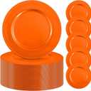 50 Pcs Orange Charger Plates Bulk,13 inch Round Beaded Plate Chargers for Dinner Plates, Decorative Dinner Chargers Plastic Table Chargers for Wedding Holiday Party Event Decoration