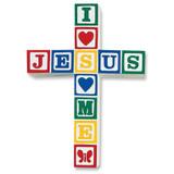 Abbey Press 401155 Wall Cross-Jesus Loves Me Blocks