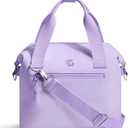 GLORIEROO Pastel Lunch Box Women | Insulated Waterproof Leakproof Lunch Bag Cooler | Adjustable Strap | BPA-Free (Misty Lilac)
