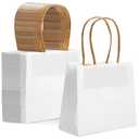 50 Pack Small Gift Bags With Handles, 6 x 5 x 2.5 Inch Thank You Bags for Baby Shower, Birthday Party