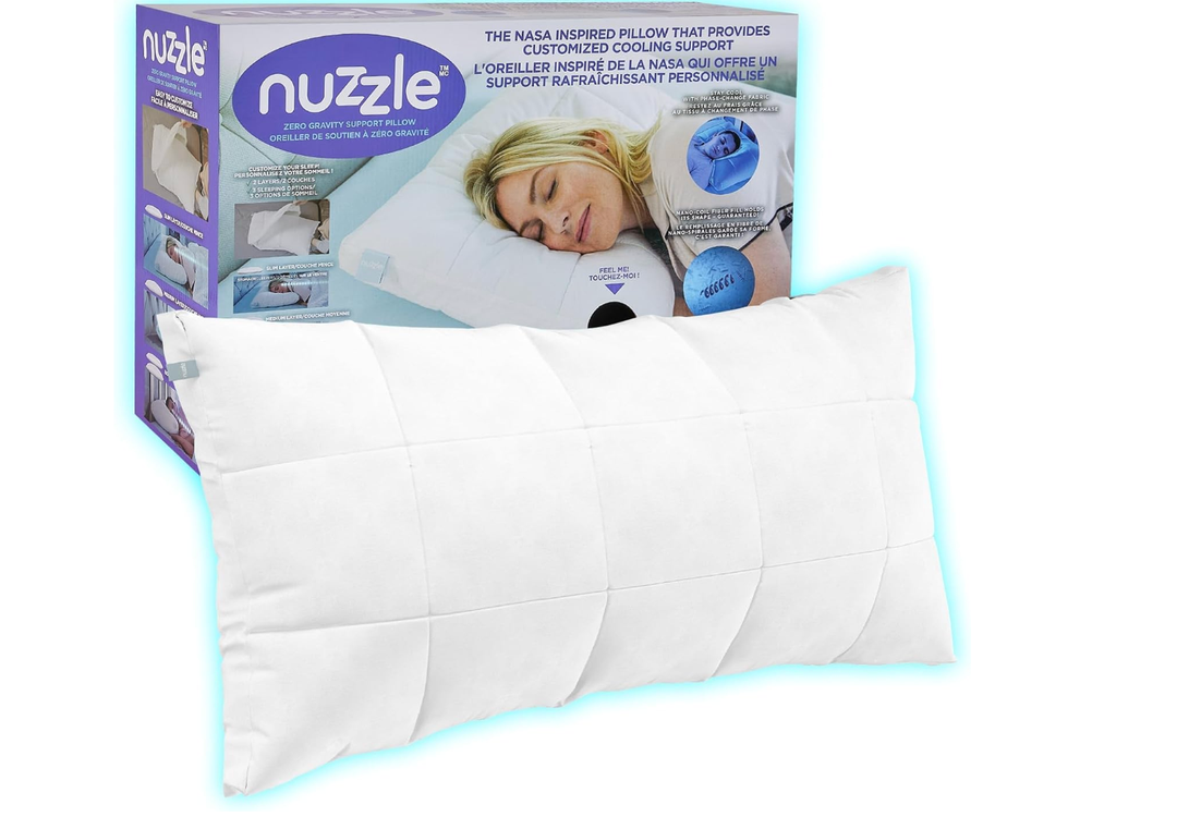 Nuzzle Cooling Adjustable Pillow Queen Size for Side Sleepers, Luxury Bed Pillow Hotel Collection  Best Adjust Height Soft Firm Pillow for Back, Stomach or Side Sleepers