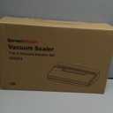 Bonsenkitchen Vacuum Sealer Machine, Stainless Steel Food Sealer Vacuum Sealers with 100 Bags & 1 Roll Bag, 5 Food Vacuum Modes, Built-in Cutter & Bag Storage, Silver-Black