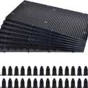 ALEGI Plastic Grid Divider Tray Egg Crate Louvre Aquarium Fish Tank Bottom Isolation with Bracket (8pcs Black) (8pcs Black)