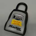 Master Lock Key Lock Box, Outdoor Lock Box for House Keys, Portable Combination Lockbox Resettable Code, 5400EC, Black (1 Pack)