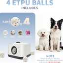 Automatic Dog Ball Launcher, Auto & Manual Dual Mode Dog Ball Thrower, Interactive Dog Toy for Boredom & Brain Stimulation with 4 ETPU Balls, Indoor Outdoor Use for All Breeds