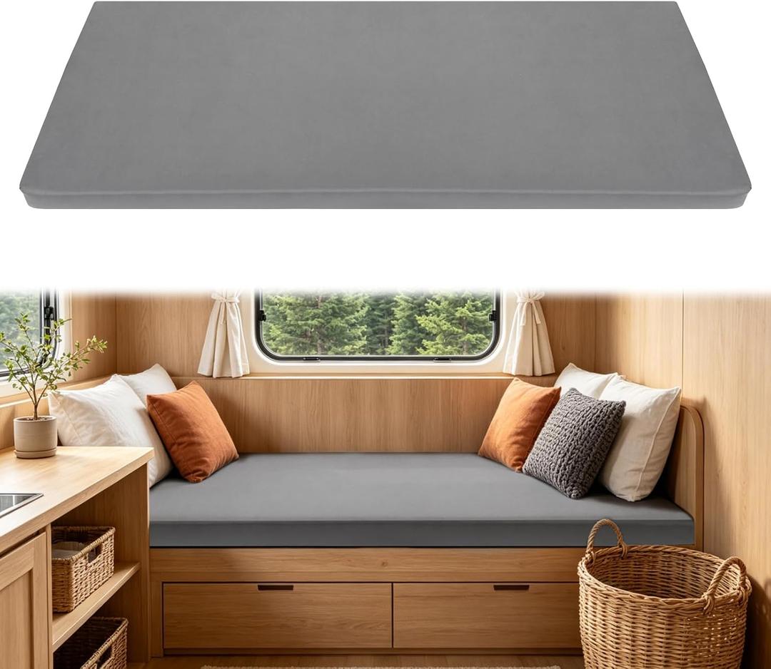 RV Bunk Mattress Replacement 72"x28"x3", High Density Foam with Cover