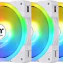 Thermaltake SWAFAN EX 12 ARGB PC Cooling Fan White, 3-Fan pcak, 500~2000 RPM, Magnetic Connection, Reversable Blades, sync with MB RGB Software, CL-F169-PL12SW-A, White