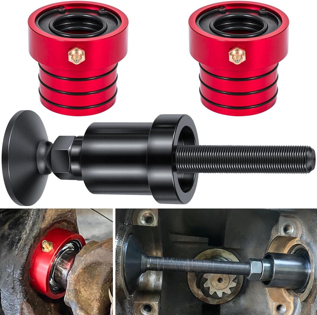 MG21103 Dana 30/44 Front Axle Tube Seal Pair & Inner Axle Side Seal Installation Tool for Jeep Wrangler JK JKU YJ TJ LJ Cherokee XJ Grand Cherokee ZJ 1984-2018 (3PCS Red) MG21103 Dana 30/44 Front Axle Tube Seal Pair & Inner Axle Side Seal Installation Tool for Jeep Wrangler JK JKU YJ TJ LJ Cherokee XJ Grand Cherokee ZJ 1984-2018 (3PCS Red)