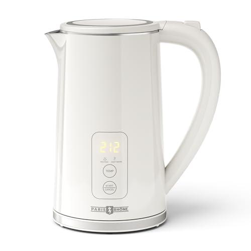 Paris Rhône Electric Kettle, Tea Kettle with 6 Temperature Settings, 1.7L Cordless Hot Water Boiler Heater, Strix Thermostat, Touch Control, Auto-Shutoff/Boil-Dry Protection, Keep Warm, LED Indicator