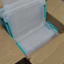 IRIS USA 2 Qt. Plastic Storage Bins Containers with Lids, 6 Pack, Small Sensory Bin, Craft Storage, Craft Organizers & Storage, Organizing Container for Home, Office & Art Supplies, Stackable, Clear