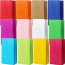 120 Pcs Solid Color Party Favor Wrapped Treat Bags 12 Colors Small Goodie Gift Paper Candy Bags for Birthday Baby Shower Wedding Crafts and Activities, 5.1 x 3.1 x 9.4 Inch