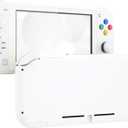 EXtremeRate White DIY Replacement Shell for Nintendo Switch Lite, NSL Handheld Controller Housing with Screen Protector, Custom Case Cover for Nintendo Switch Lite [Console NOT Included]